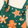 YOKJZJD Toddler Baby Girl Christmas Outfit Gingerbread Man Suspender Romper