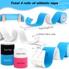 UTOCLEC 4 Rollen Sporttape, 5Mx5cm & 5mx3.8cm Elastisches Kinesiotapes, Tape