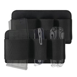 VIPERADE PL6 Tactical Modular Organizer, EDC Elastic Organizer Holder, EDC Insert Pouch Panel Hook Backed Accessories Holder, EDC Organizer Attachment for Backpack, Tactical Vest, EDC Bag (2pcs, L)