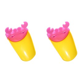 2 Pc Faucet Extender Accessory Helps Children Toddler Kids Hand Wash in Bathroom Sink - 2 PC (Yellow and Pink)