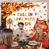 MEHOFOND 6x3.6ft Fall in Love with Jesus Backdrop Fall Christian