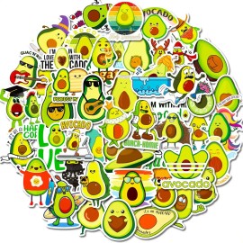 100 Pegatinas De Aguacate Con Dibujos Animados, Bonitas Frut
