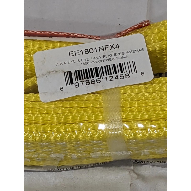 LIFT-ALL Flat Eye & Eye, Type 3 Web Sling: 4'