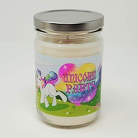Unicorn Farts Candle ~ 100% All Natural Premium Soy Candles ~ 12oz Jars (Unicorn Farts Mystery Cereal Scent)