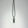 VIE VIE Double Point Pencil Pendant, Black String (Indian Agate)