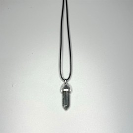 VIE VIE Double Point Pencil Pendant, Black String (Indian Agate)