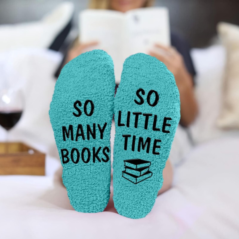 VICRAZY So Many Books So Little Time Socks, Nerd Socks