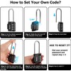 SharkByte Combination Padlock [2.6" Long Shackle] 4-Dial Heavy Duty Combination