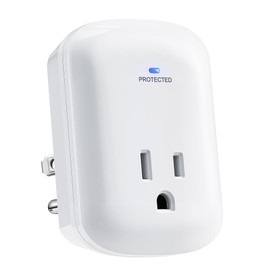 SURAIELEC Surge Protector, 1225J Wall Surge Protector Outlet with 900V VPR, Ground Protected Light Indicator for TV, Fridge, Microwave, Garage, Computer, Workshop and Gaming Devices, 15A/1875W, 1 Pack