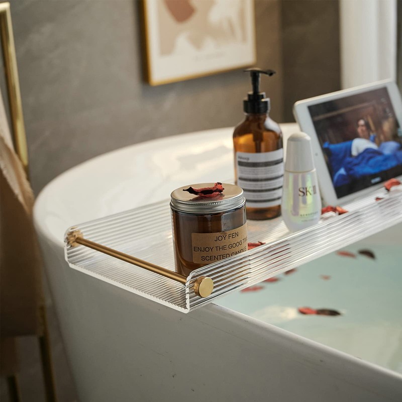 Bath Tray for Bathtub, NEWRAIN Luxury Bathtub Caddy Tray, 1