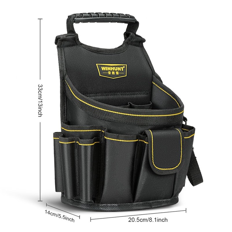 WINHUNT Tool Belt Pouch with 18 Pockets, Tool Pouch Bag