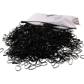 500 Pcs Elastic Hair Bands Mini Elastic Hair Bands Small Hair Bands Rubber Bands For Hair Soft Hair Elastics Ties Bands for Kids Hair Wedding Hairstyle and More Black