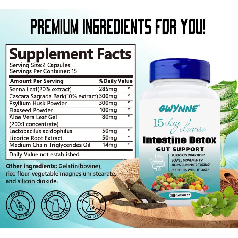 Programa De Desintoxicacin Avanzada GWYNNE 15-day Cleanse 30 Cpsulas Apoyo