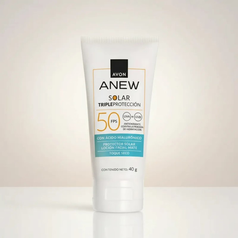 Anew Tripleproteccion Solar Avon Mate Color