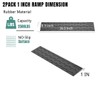 BESEA 1" inch Threshold Ramp Rubber Wheelchair Ramp, No-Slip Surface