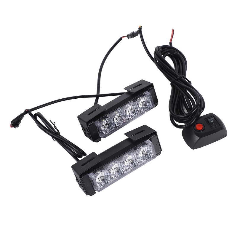 24W 12V 8LED Strobe Lights Bar High Brightness Warning Caution