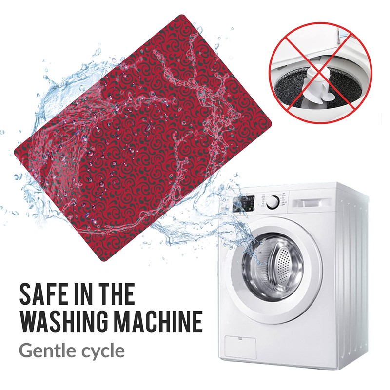 Shape28 Floor Mat Ultra-Thin Kitchen Bathroom Rug with Non Slip