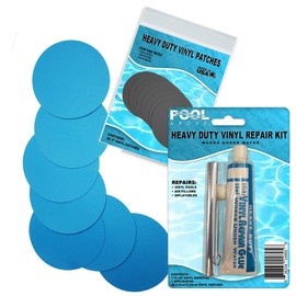 Pool Above Heavy Duty Vinyl Repair Kit | Vinyl Glue | Bright Blue Vinyl Patches