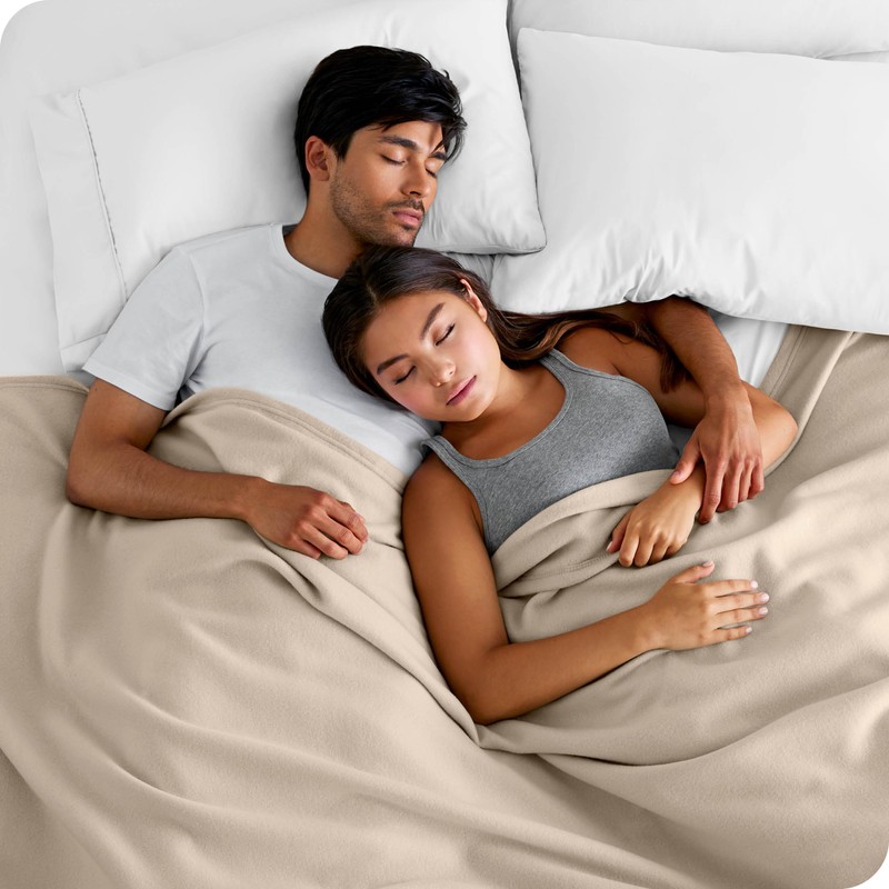 Bare Home Polar Fleece Blanket - Throw Blanket - Sand