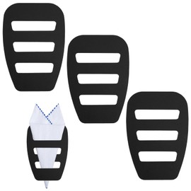 Shengxi Pack of 3 Pocket Square Holders for Men, Handkerchief Support Board Lightweight Handkerchief Attachment Plate for Men Scarf Silk Handkerchief Holder Lightweight Handkerchief, black