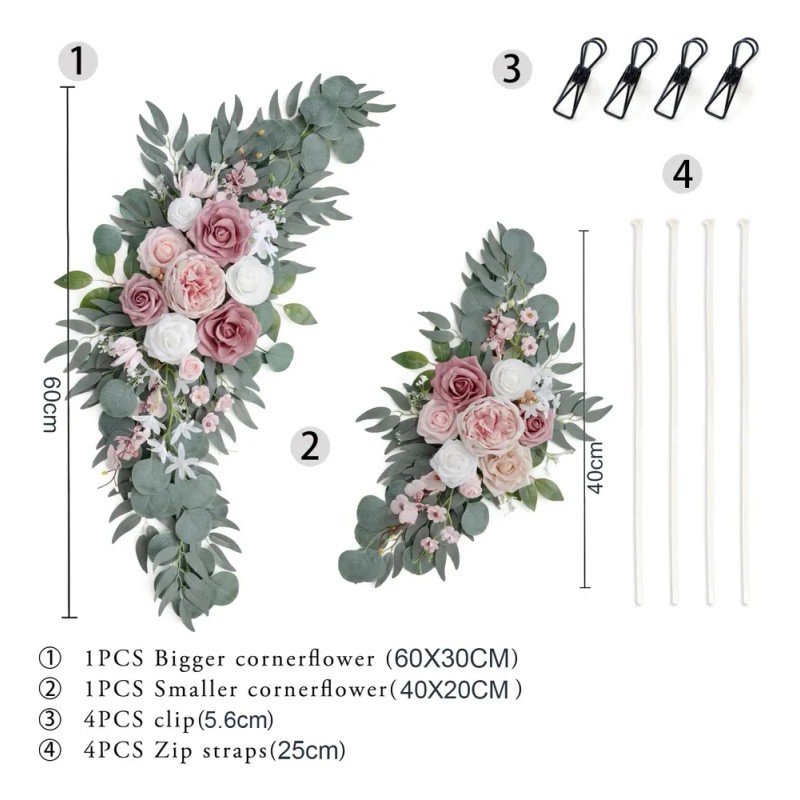 2pzs Pequeños Ramos Flores De Arco De Boda Flores Guirnalda
