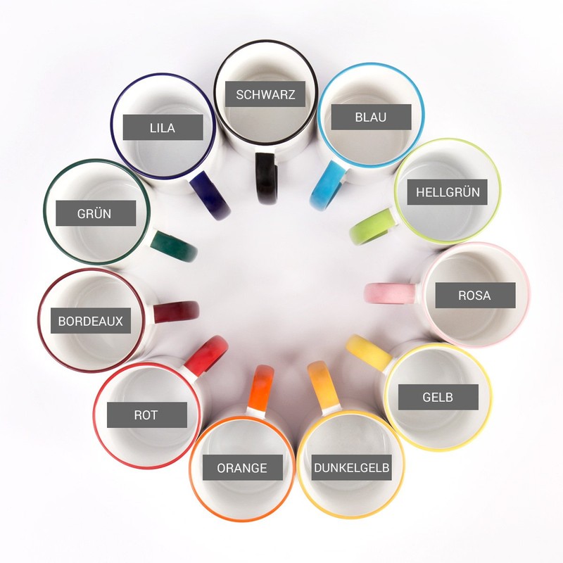 WANDKINGS® Cup, Cartoon Cute Bunny with Pointed Ears - Blue