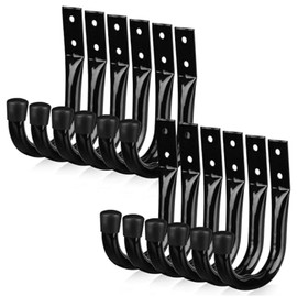 Snblzhef Heavy Duty Garage Storage Hooks,12pcs Bike Hooks for Garage Wall,Utility Garage Hooks,Wall Mount J Hook for Hanging