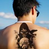 Nirbffo Dark Tattoo Stickers Skeleton Skull Gothic Sticker Transferable Tattoo