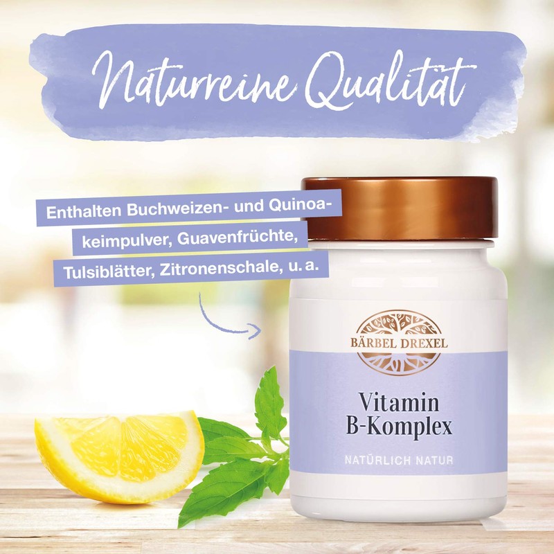 Vitamin B Complex Tablets from Pure Natural Sources, No Synthetic