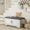 Vantic Farmhouse Shoe Storage Bench with Doors, 39'' Entryway Bench
