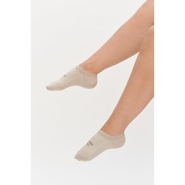 Bam&bü Women's Premium Bamboo Viscose No Show Uplifting Message Socks - 4 pairs - Beige - Small 5-7.5