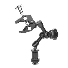 7 Inch Adjustable Articulating Friction Magic Arm with Large Metal Camera Clamp for DSLR Camera Rig, Tripod, Photography Studio, LCD/DV Monitor, Microphone