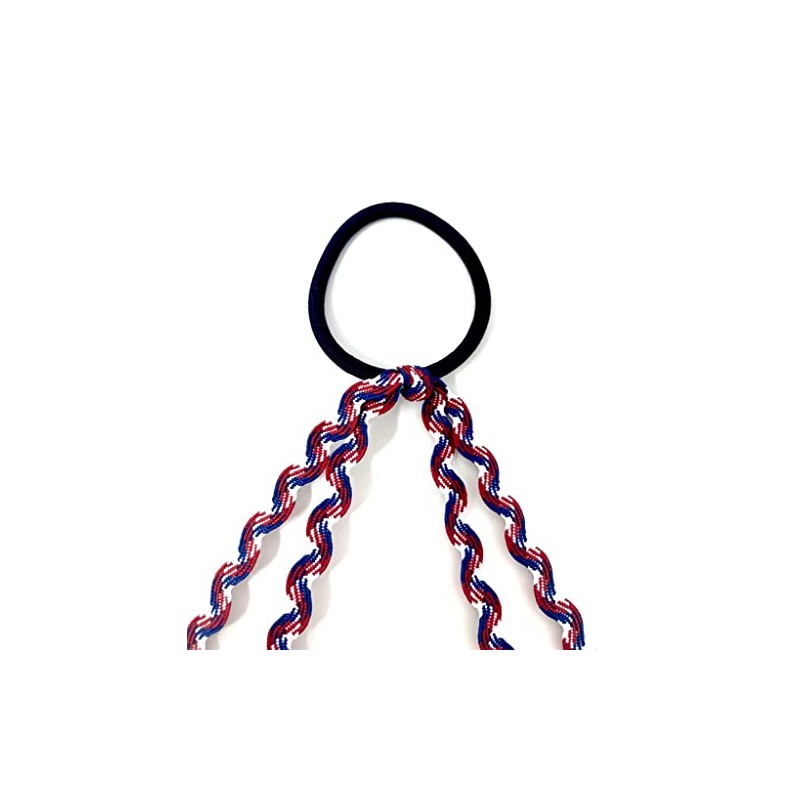 Red White and Blue Hair Tie Union Jack Colours Royal