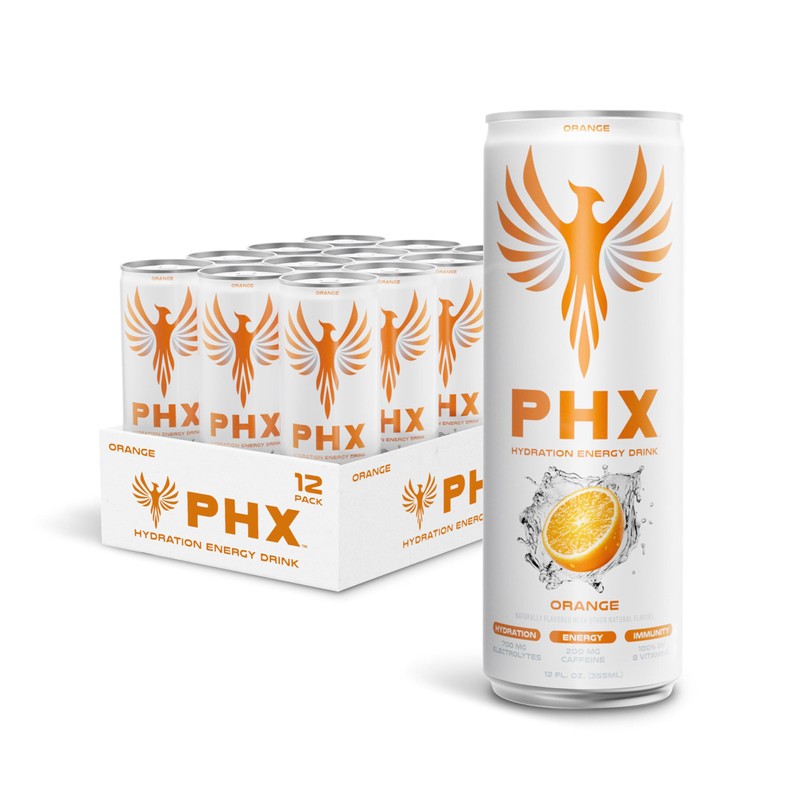 PHX Hydration Energy Drink - 700mg Electrolytes, 200mg Natural Green