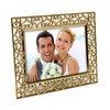 MIMOSA MOMENTS Heart Border Metal Picture Frame with Rhinestones Décor