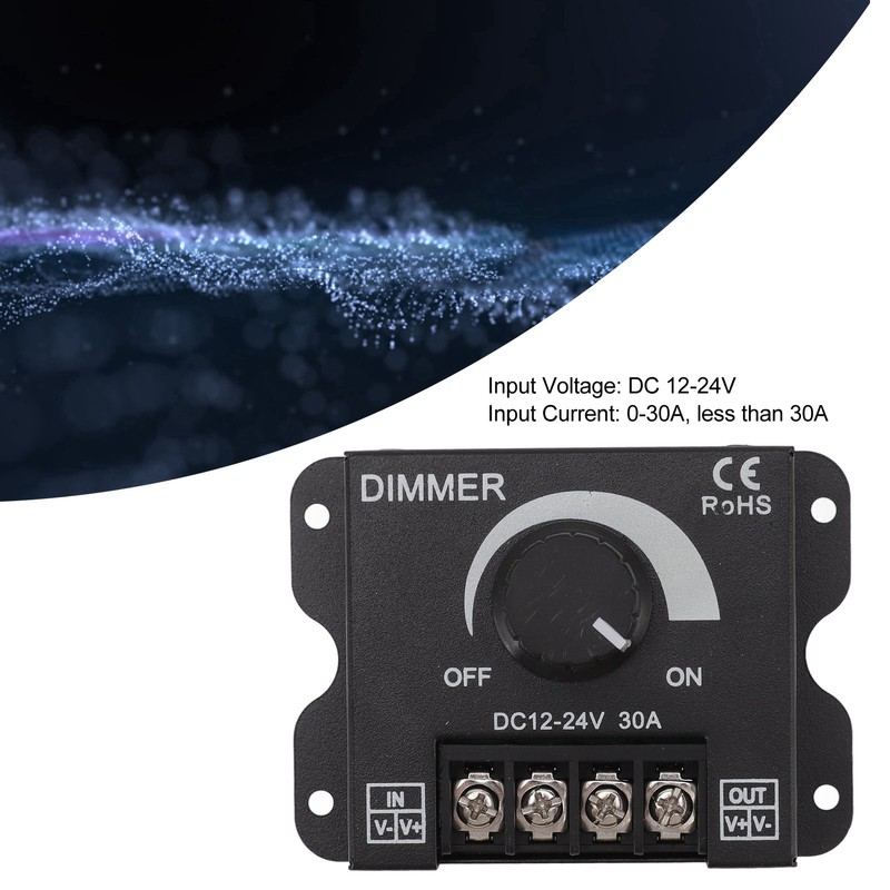 LED Dimmer Single Channel PWM Lighting Stepless Dimming Controller for