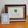 Clovers Online Walnut Plaque with a Genuine Four Leaf Clover