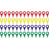 StickerTalk Basic Colors Map Pointer Vinyl Stickers, 1 Sheet of 52 Stickers, 0.25 inch by 0.5 inch Each