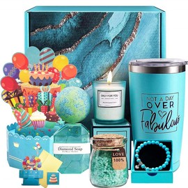 Birthday Gifts for Women, Happy Birthday Gift Basket Set for Her, Mom, Wife, Daughter, Sister, Girlfriend, Coworker, Unique Relaxing Spa Birthday Gift Idea for Women 30th, 40th, 50th, 60th