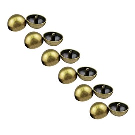 RECHERE 12 PCS Domed Mushroom Metal Shank Buttons Craft for DIYS Sewing Embellishment (Antique Bronze,20mm)