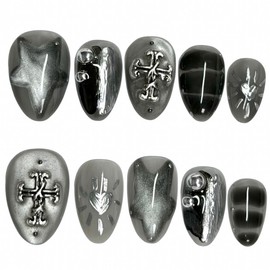 Neujok Metal Handmade Nail Tips - Square / 느좋 쇠맛 수제네일팁 - 스퀘어