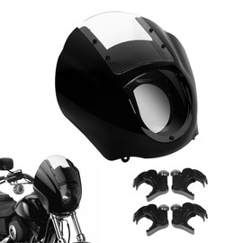 TCMT Quarter Head Fairing Windshield w/39mm Fork Clamp Fit For Harley Sportster XL1200 883 48 72 Dyna Low Rider Street Bob Wide Glide Fat Bob