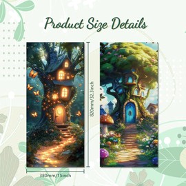 Peacoblue Wheelie Bin Stickers 2 Sheets Tree House Sticky Dustbin Stickers Decals, 15in x 32in Waterproof Self Adhesive Large Wraps for Trash Cans Bins Driveway Garden Outdoor Indoor Patio Decoration