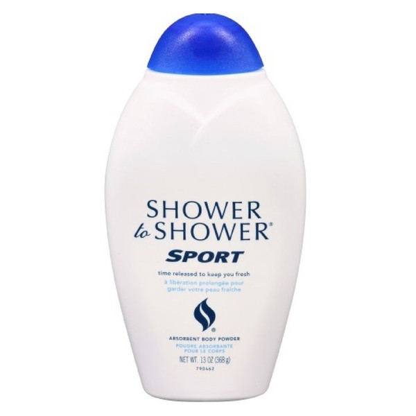 SHOWER TO SHOWER Absorbent Body Powder Sport, 8 OZ, Talc Free (9 Pack)