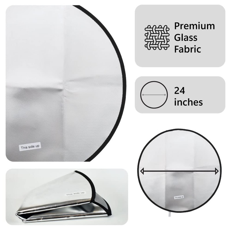 SAFE TECH Fire Pit Mat for Decking, 24″/60cm BBQ Fireproof