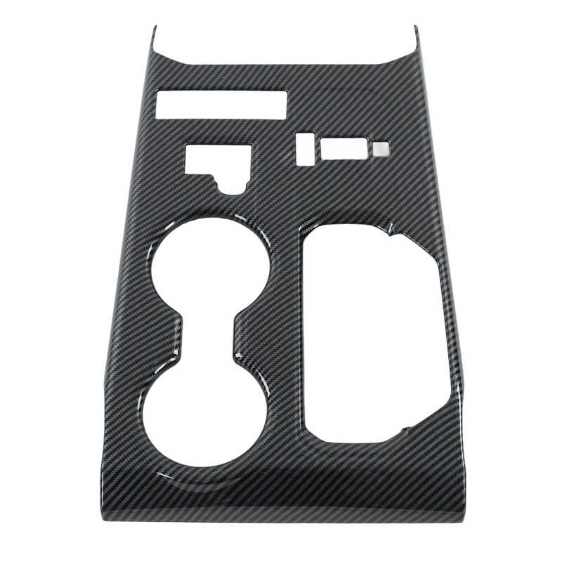 Car Center Console Shift Panel Trim Adhesive Glossy Carbon Fiber