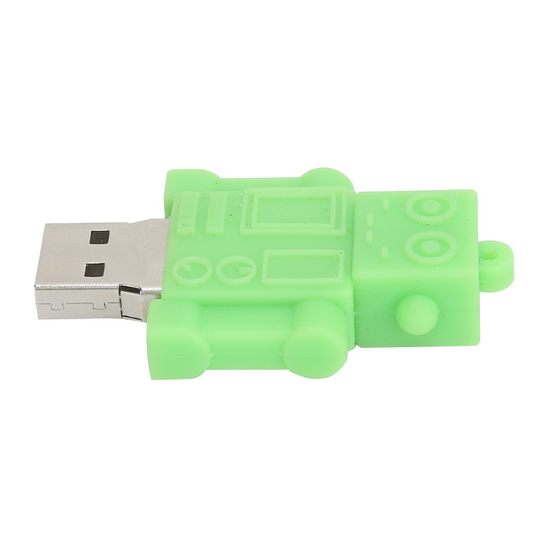 Cartoon U Disk Green Robot Appearance High Speed Bulk Storage