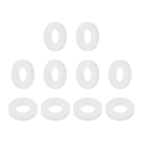 PATIKIL 10 Pcs PTFE Flat Washers 0.24" ID 0.47" OD