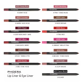 Phoera Lápiz Delineador Ojos Phoera Mate Larga Duración Labios