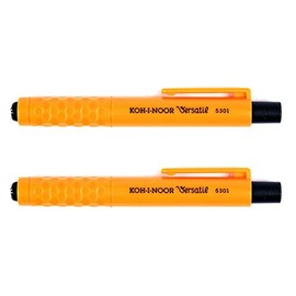 KOH-I-NOOR 5301 Plastic Mechanical Pencil without Lead Sharpener Set of 2 Lead Thickness 5.6 mm 2 x Orange